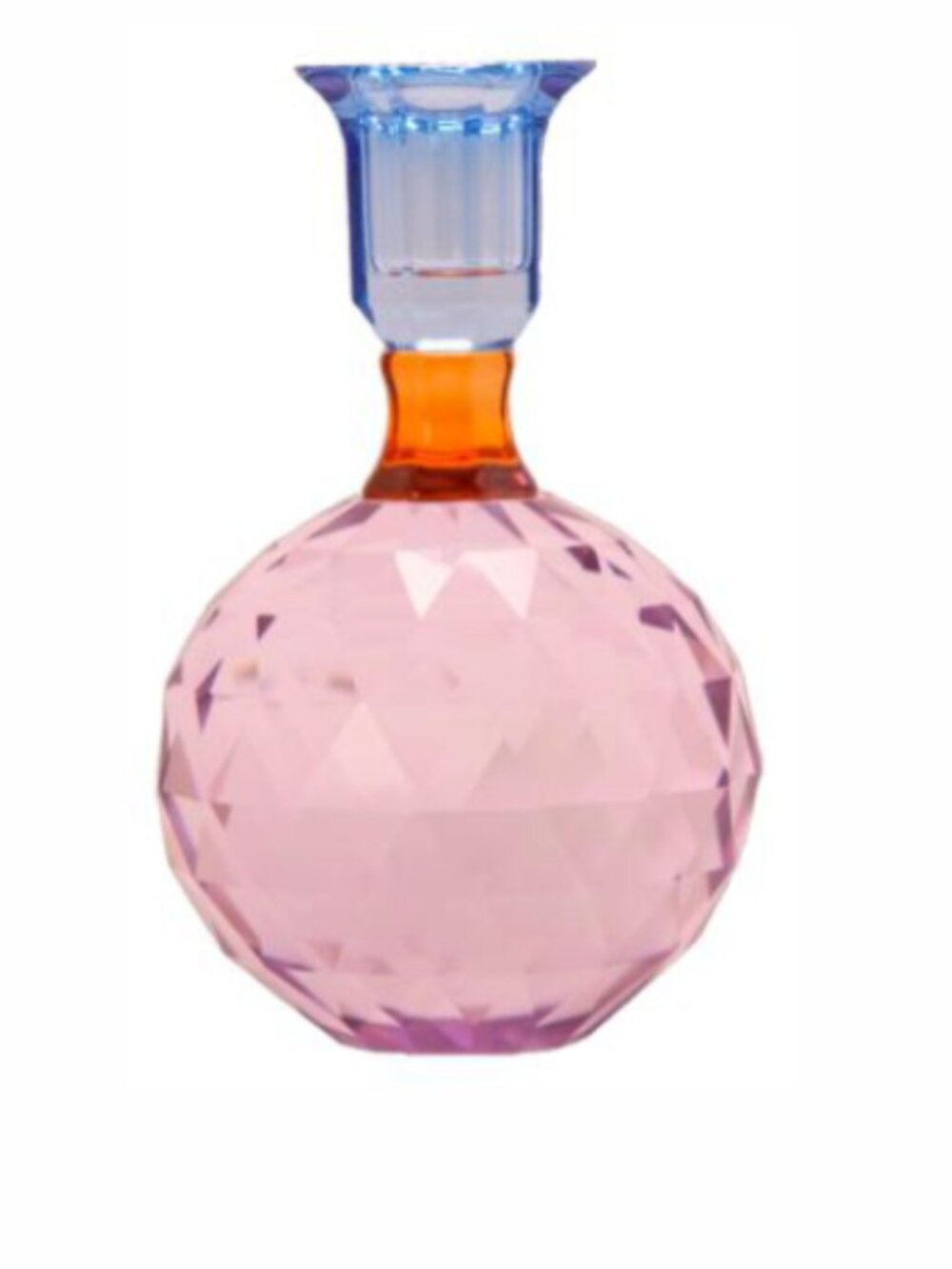 C'Est Bon CB301.991.107 Crystal candle holder, violet, amber, cobolt, NIB